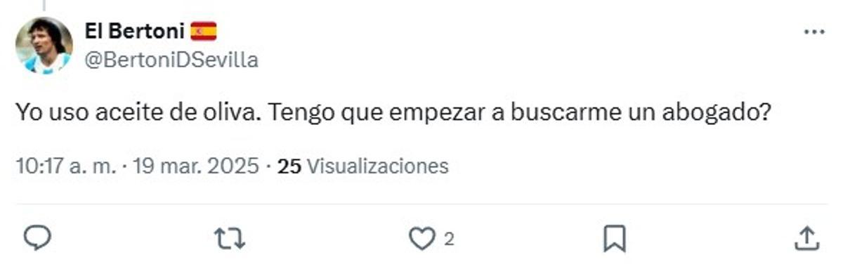 Post publicado en la red social X