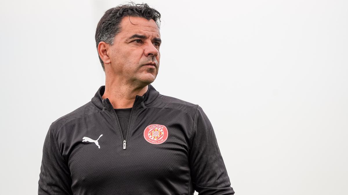 Míchel, dirigiendo una sesión de entrenamiento