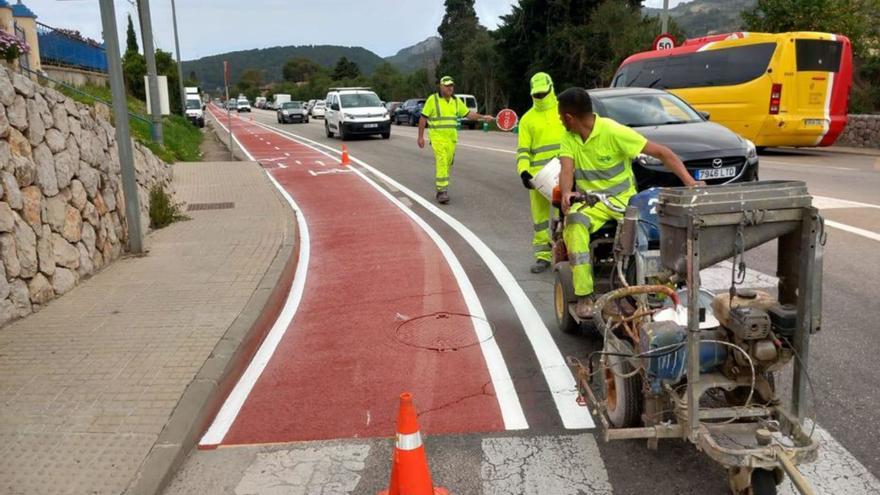 Vecinos de Sóller celebran que se recupere el carril bici con Son Angelats