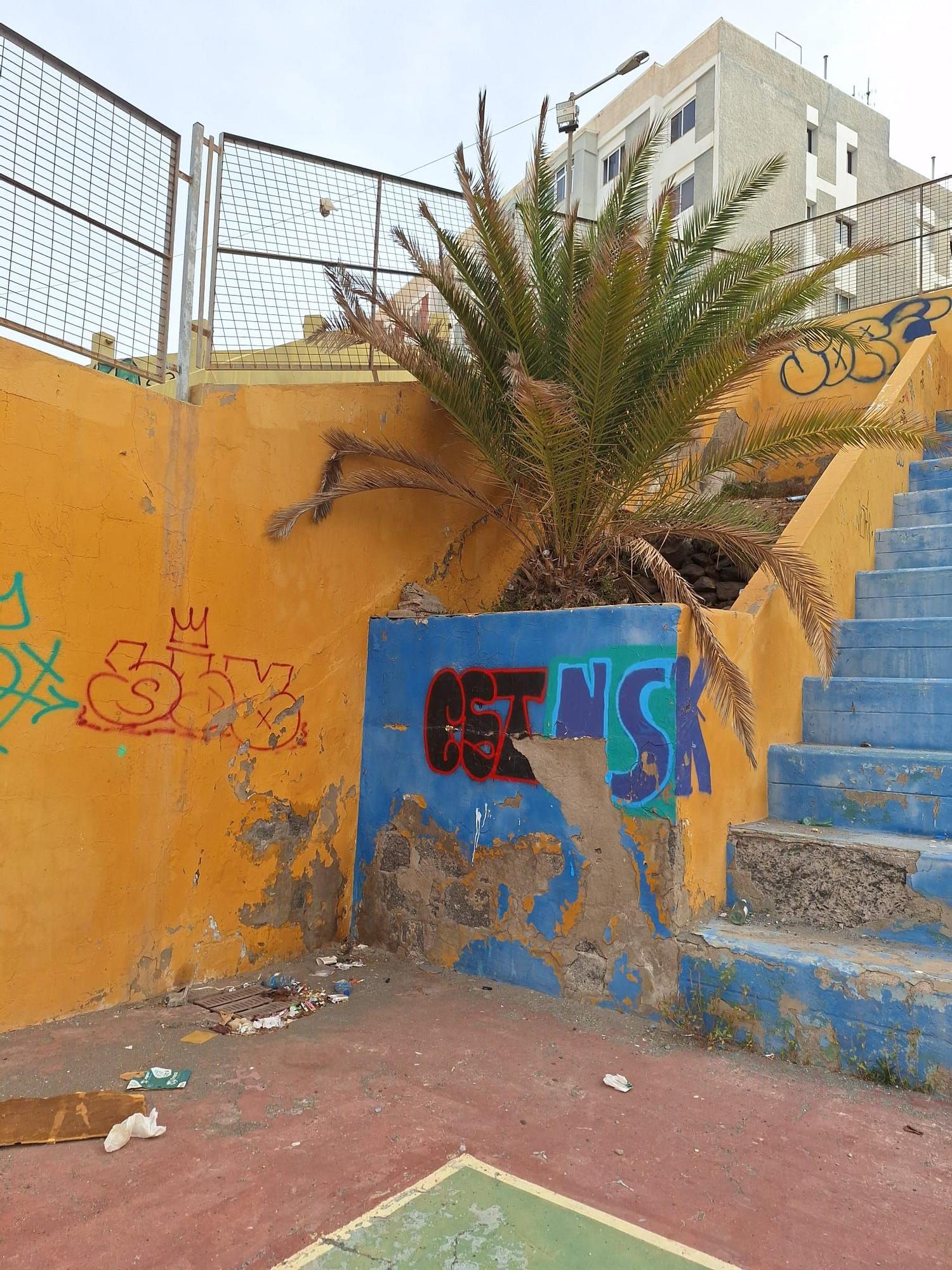 Estado actual de la cancha de Melenara y los alrededores