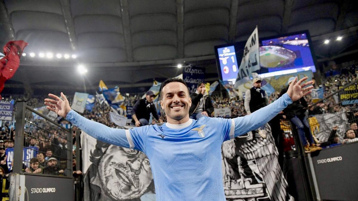 Pedro Rodríguez, con la Lazio, su último club.