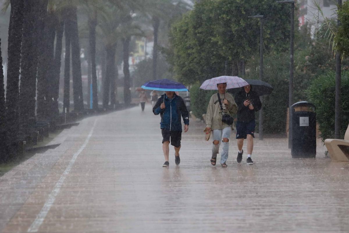 Imagen de archivo de lluvia en Ibiza