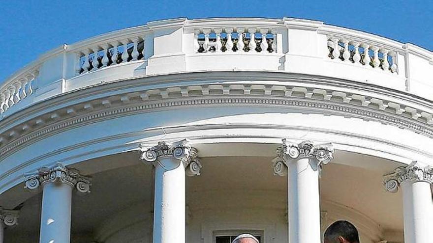 El Papa i Obama a la porta de la Casa Blanca