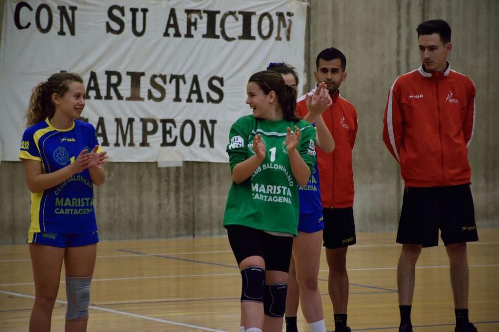 Balonmano: el Maristas Cartagena, campeón regional infantil femenino