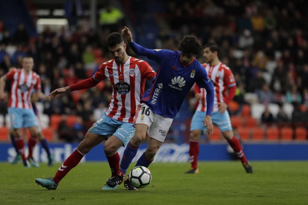 El partido entre el Lugo y el Real Oviedo, en imágenes