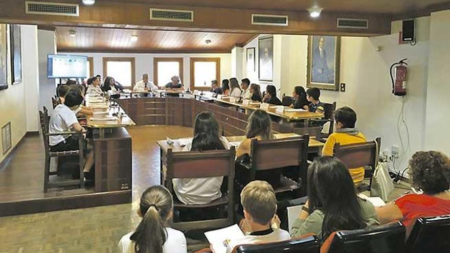 Una imagen del Consell de la Infància celebrado ayer en la sala de plenos de Inca.