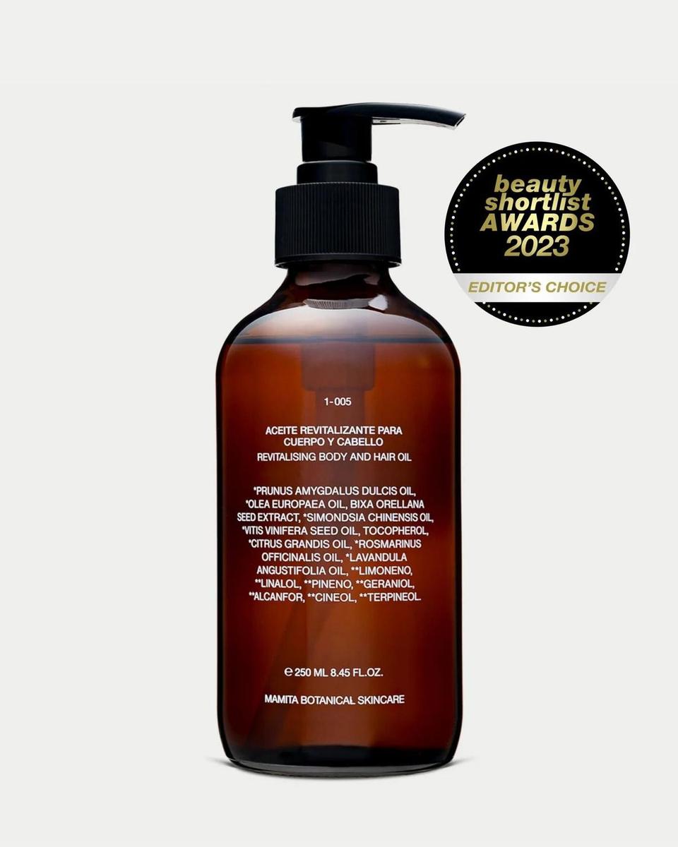 Aceite revitalizante para cuerpo y cabello