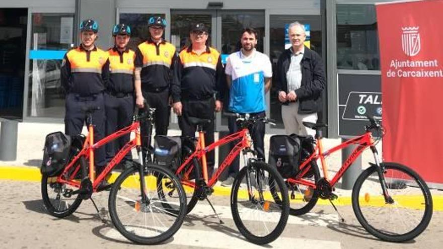 Protección Civil se sube a la bicicleta en Carcaixent