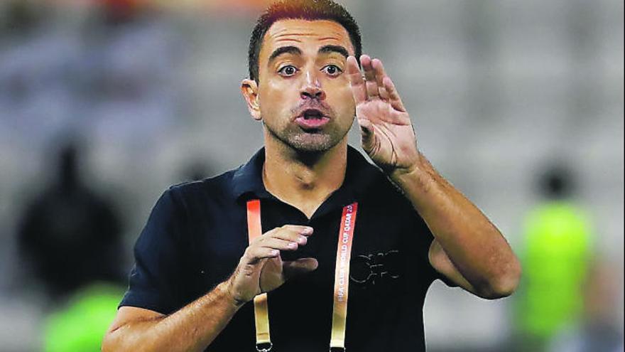 Xavi Hernández, dirigiendo a su actual equipo, el Al Sadd.