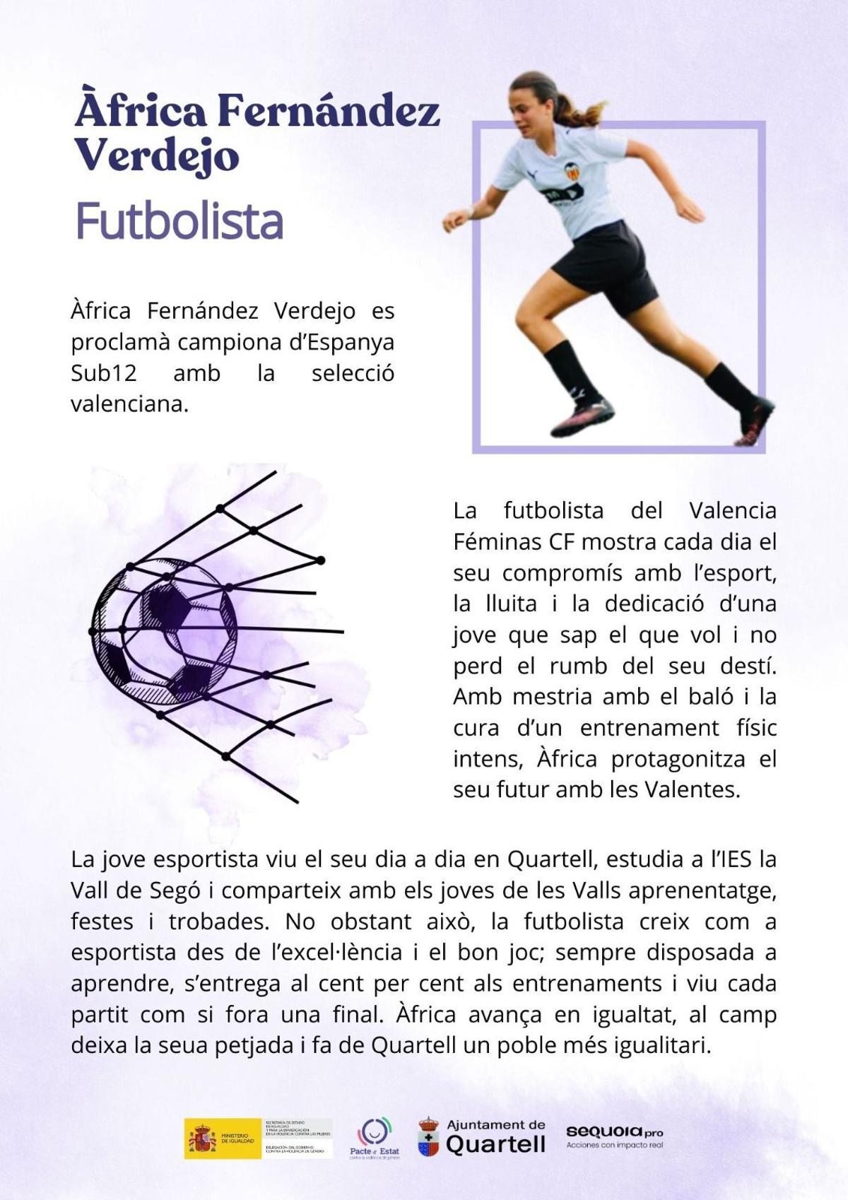 Futbolista destacada también en el reconocimiento municipal.