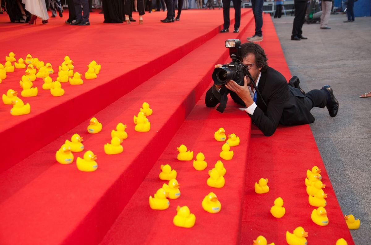 Día 6 del Festival de Venecia: detalle de la alfombra roja