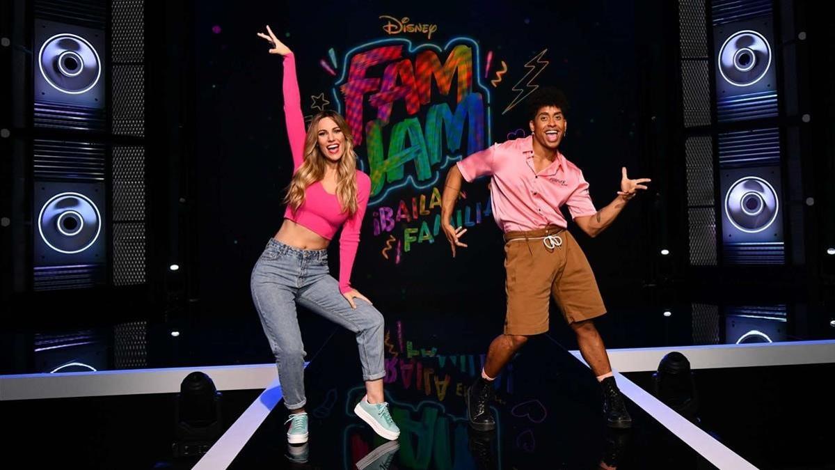 Edurne y Axe Peña, en el plató de 'Fam Jam'