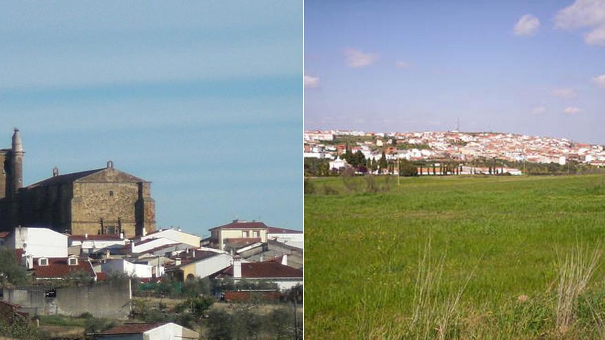 Imágenes de Malpartida de Plasencia (derecha) y de de Torrejoncillo (izquierda.
