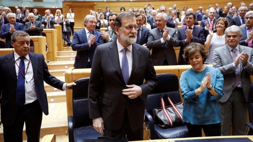 Rajoy en el Senado: &quot;No hay alternativa al 155&quot;