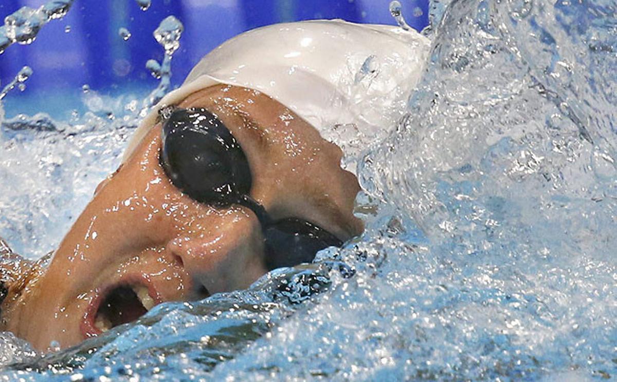 Mireia Belmonte compite en la final de 800 metros libre, en la que consiguió su segunda medalla de plata.