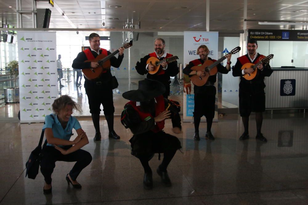 Bautizo de un avión de TUI en el Aeropuerto de Málaga.