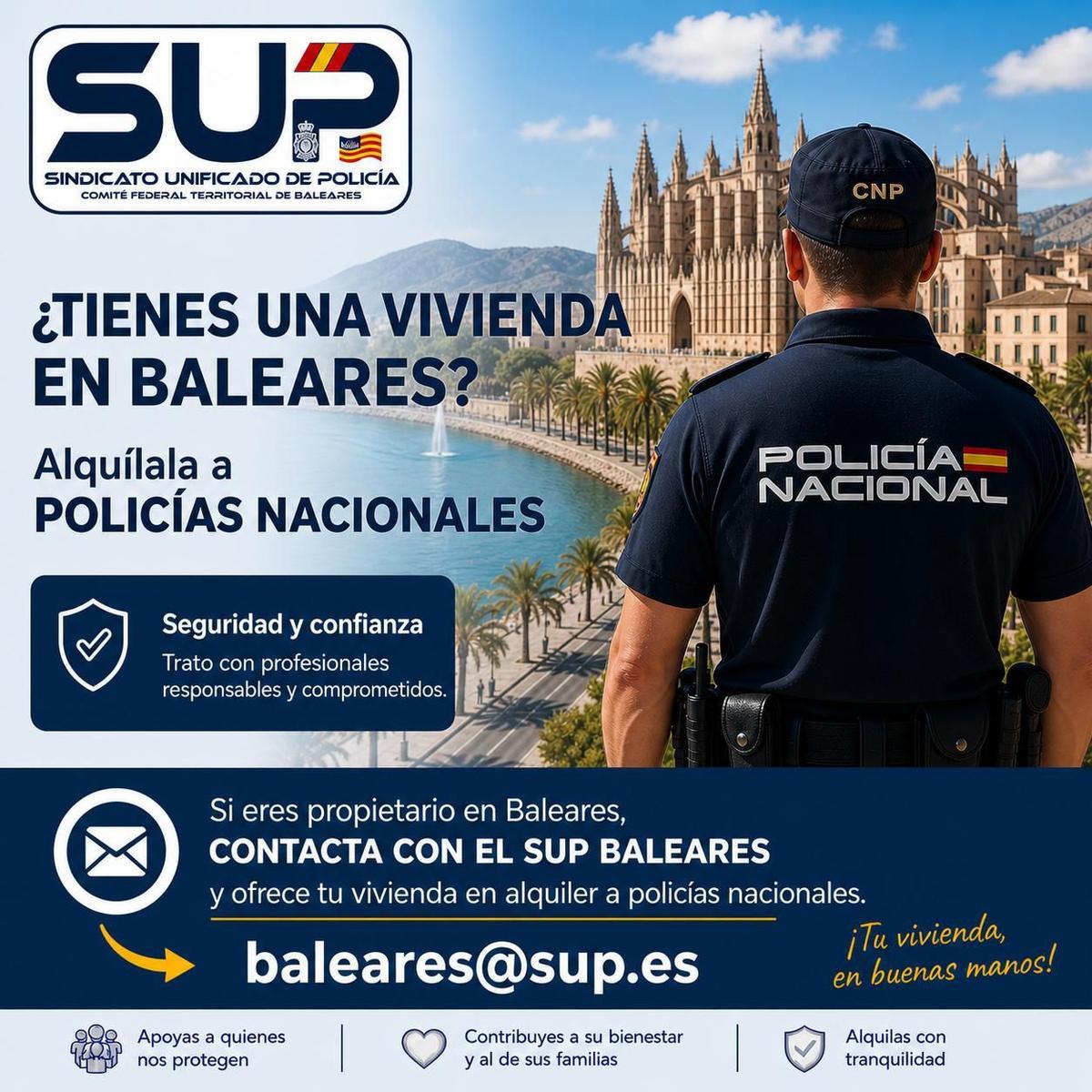 Cartel difundido por el SUP.