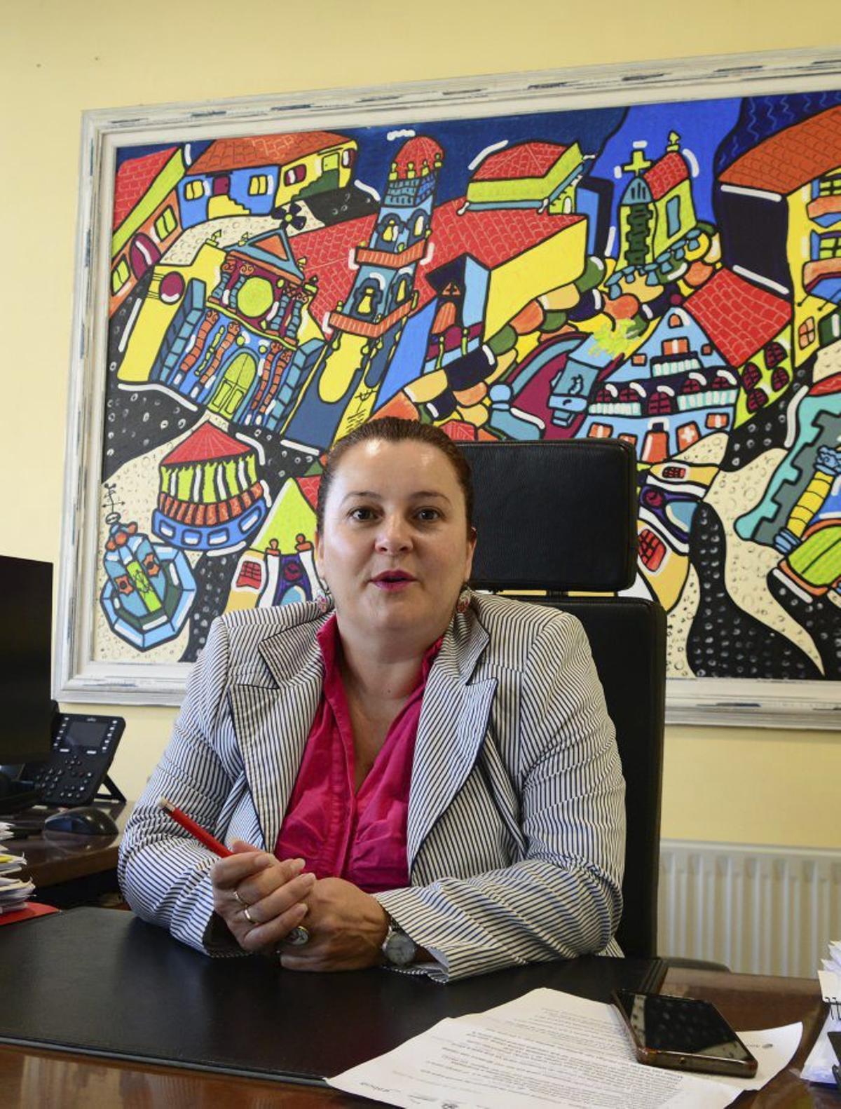 Araceli Gestido (BNG), en la alcaldía de Cangas.