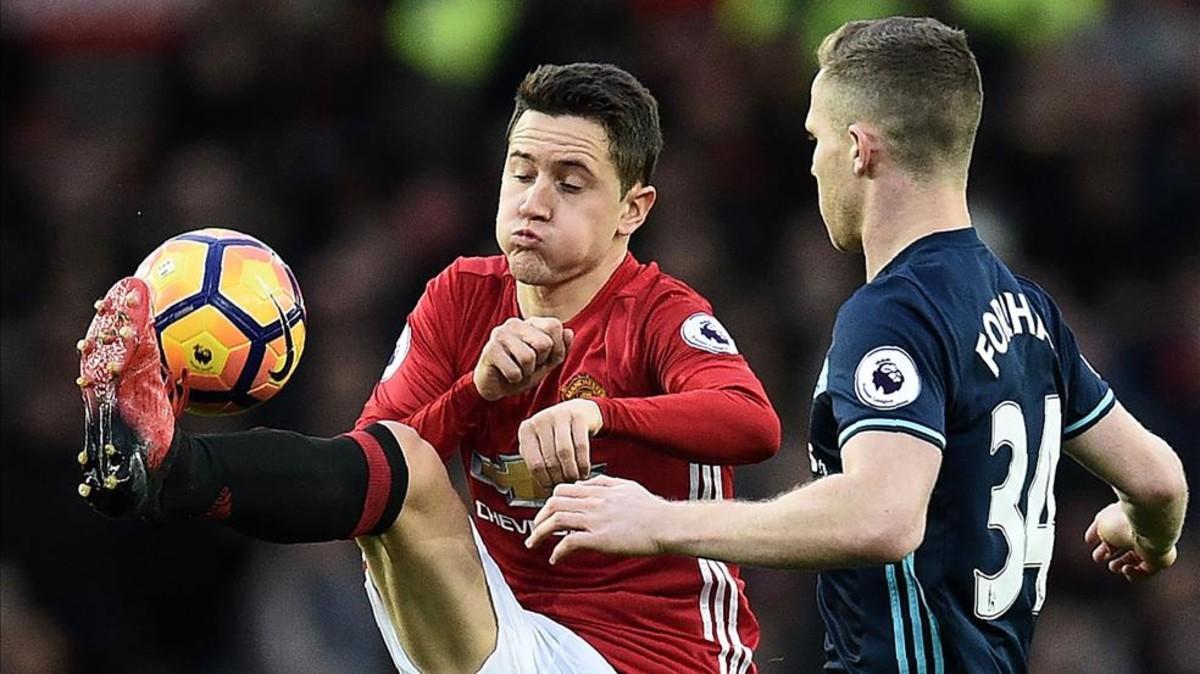 Ander Herrera se siente cómodo con el rol defensivo que le ha otorgado Mourinho