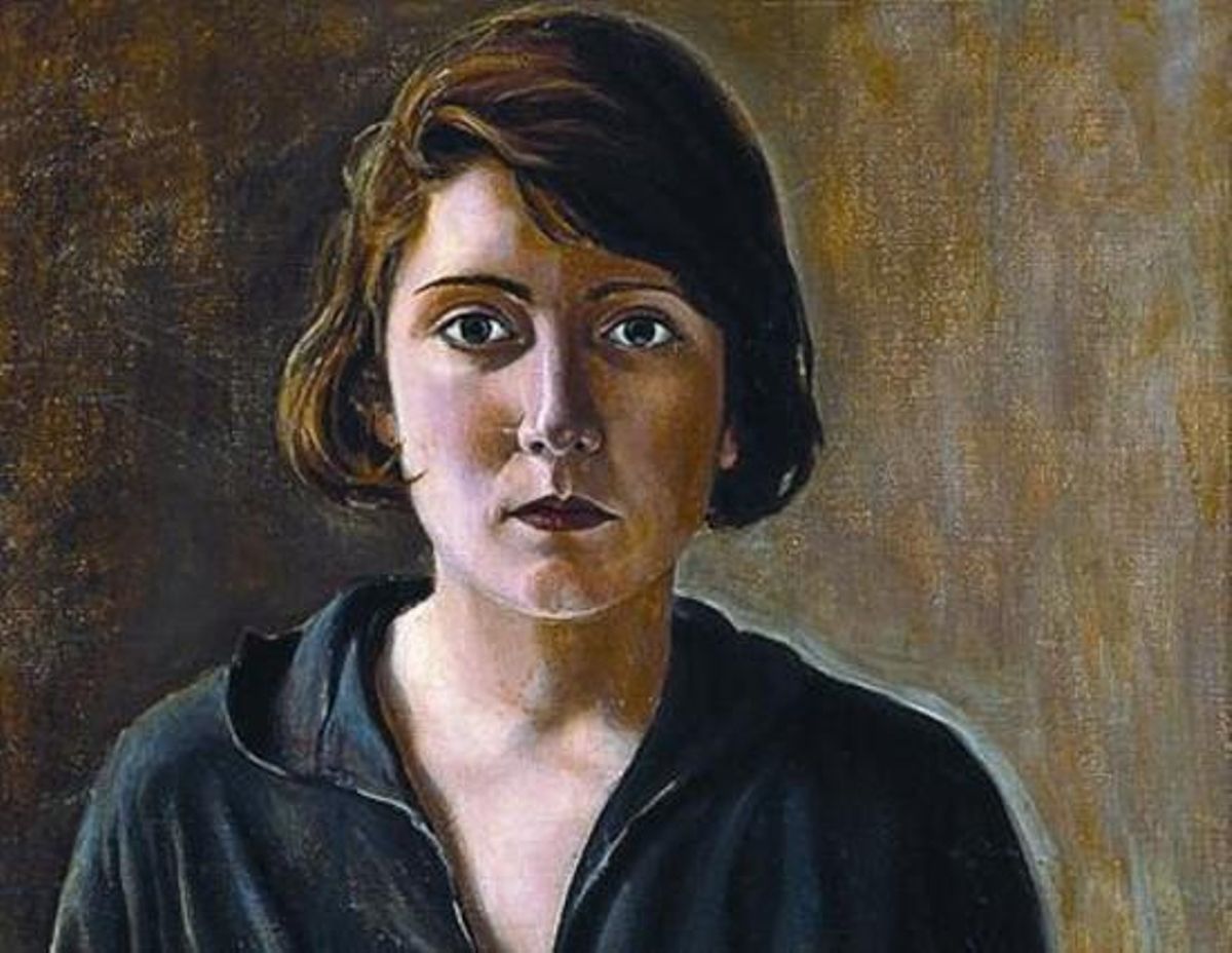 Fragment d’un autoretrat pintat per l’artista el 1928. Fragment d’un autoretrat pintat per l’artista el 1928.