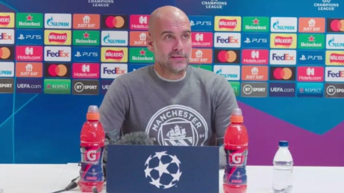 Pep Guardiola en rueda de prensa