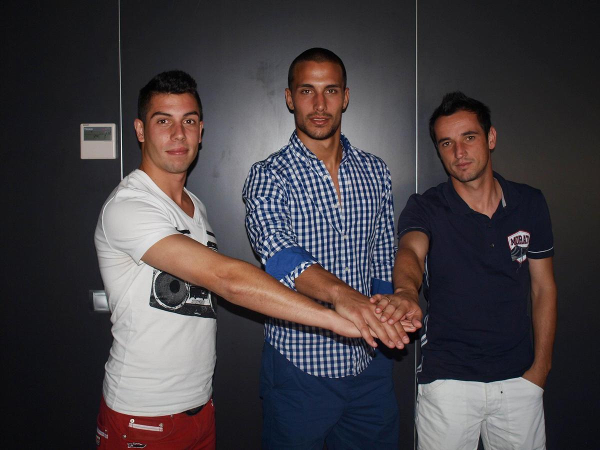 Los tres primeros fichajes del Córdoba CF 11-12: Caballero, Astrain y López Silva.