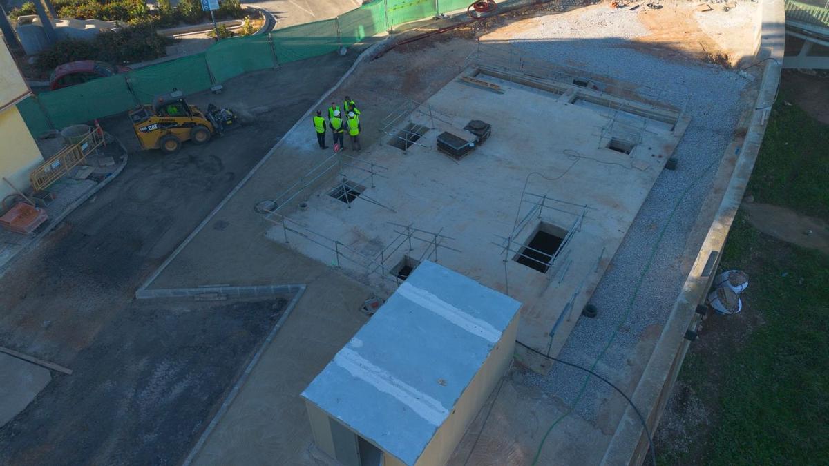 Vista aérea de la ubicación del segundo tanque de tormentas de Burriana, ubicado en la zona de Sant Blai.