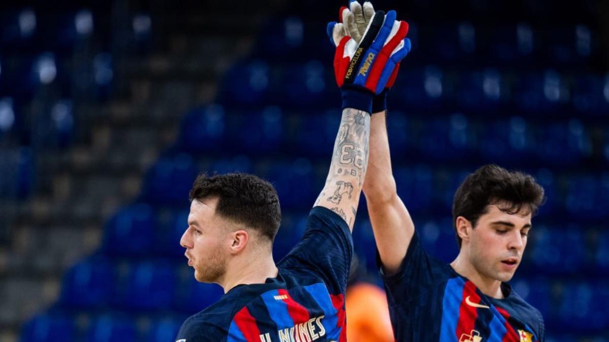 Helder Nunes y Alabart celebran un gol ante el Lodi