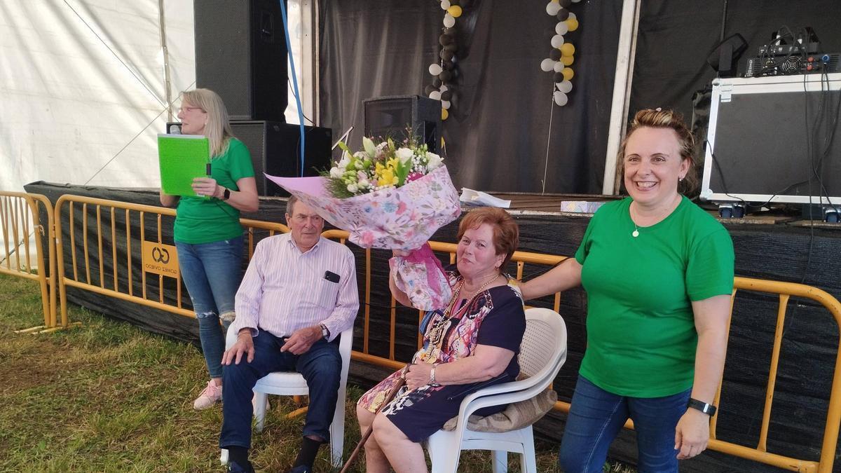 Homenajeados en las fiestas en una imagen de archivo