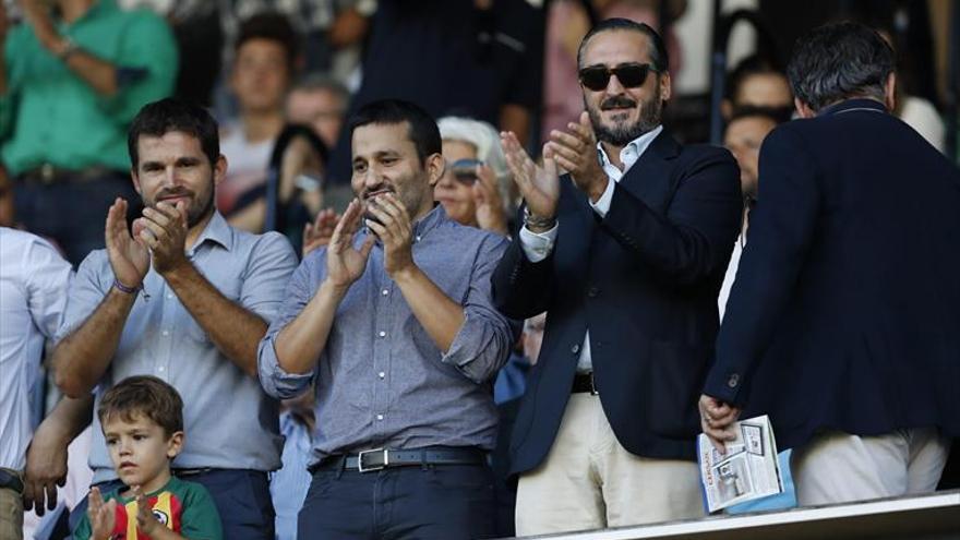 Enric Porcar y Vicent Marzà, en el palco del Ciutat