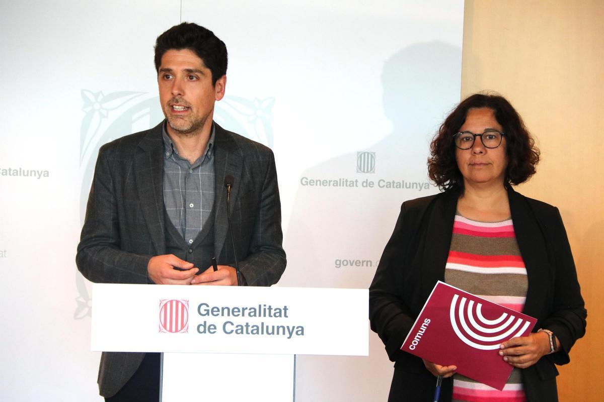 Los diputados de los Comuns, David Cid y Susanna Segovia, este martes.