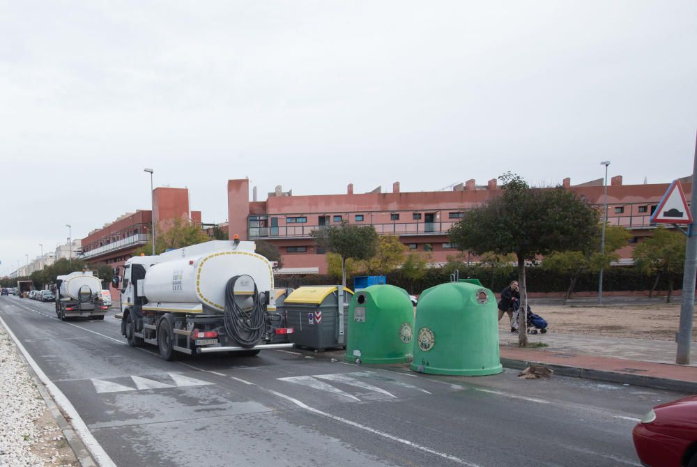 Trasiego de camiones hacia el PAU 5