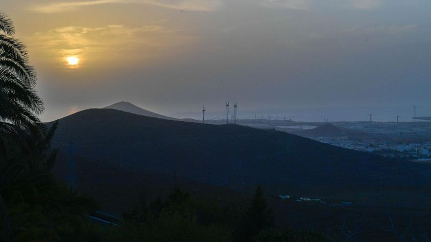 Vista del sureste desde el mirador de Las Crucitas, en el municipio de Agüimes, este lunes