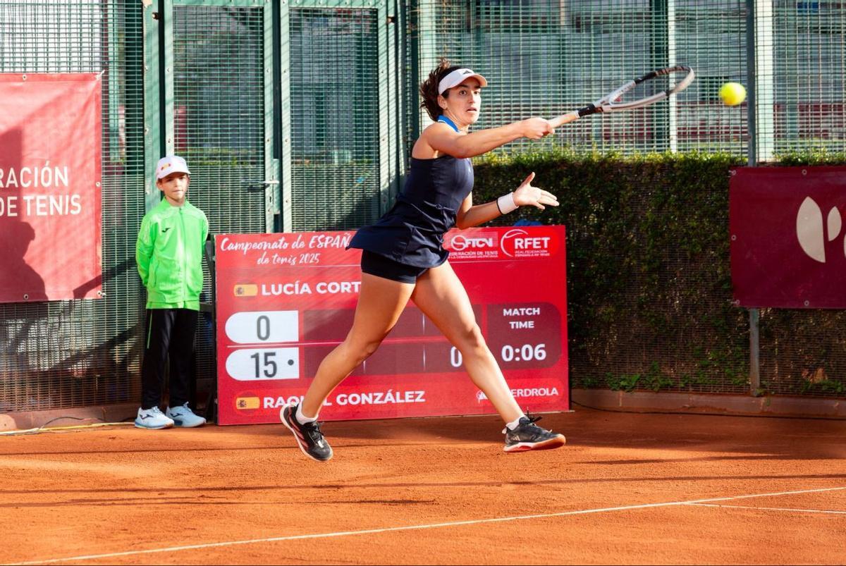 Lucía Cortez, en el partido que le dio el billete para la final.