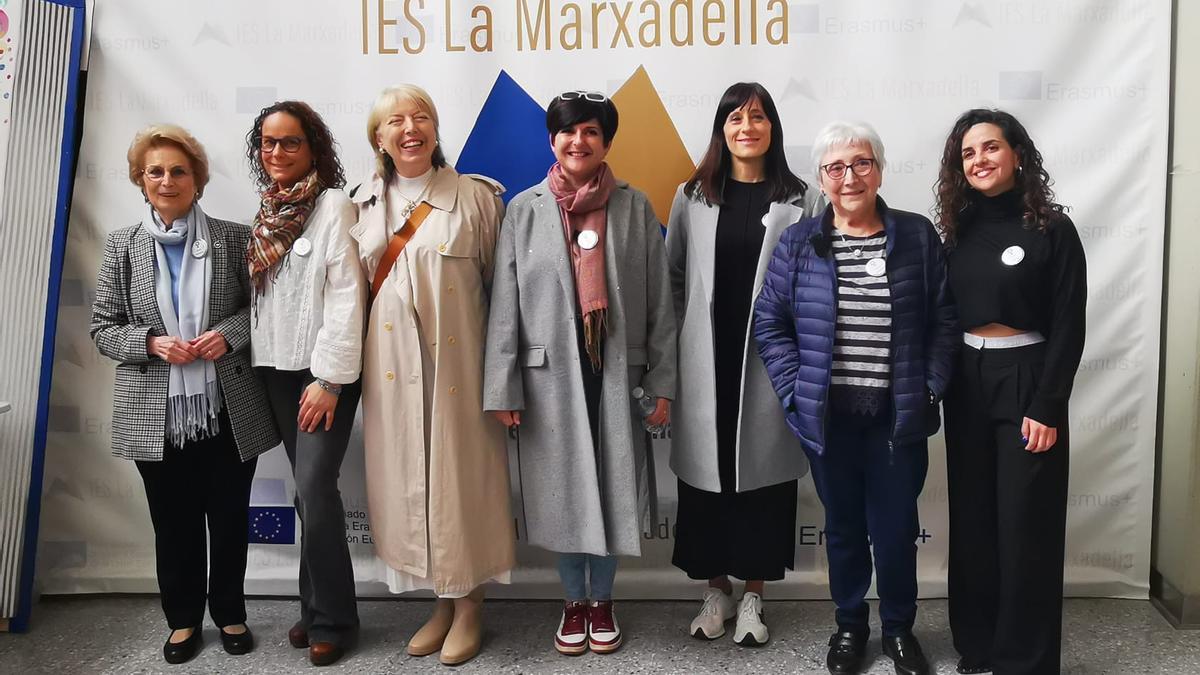 Varias de las mujeres reconocidas en el IES La Marxadella.