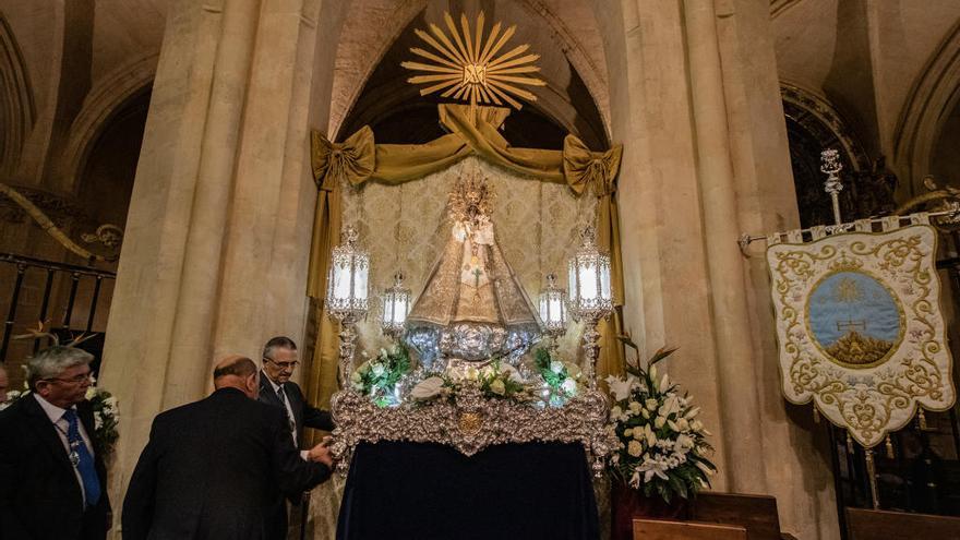 La imagen de la Patrona en el interior de la catedral.