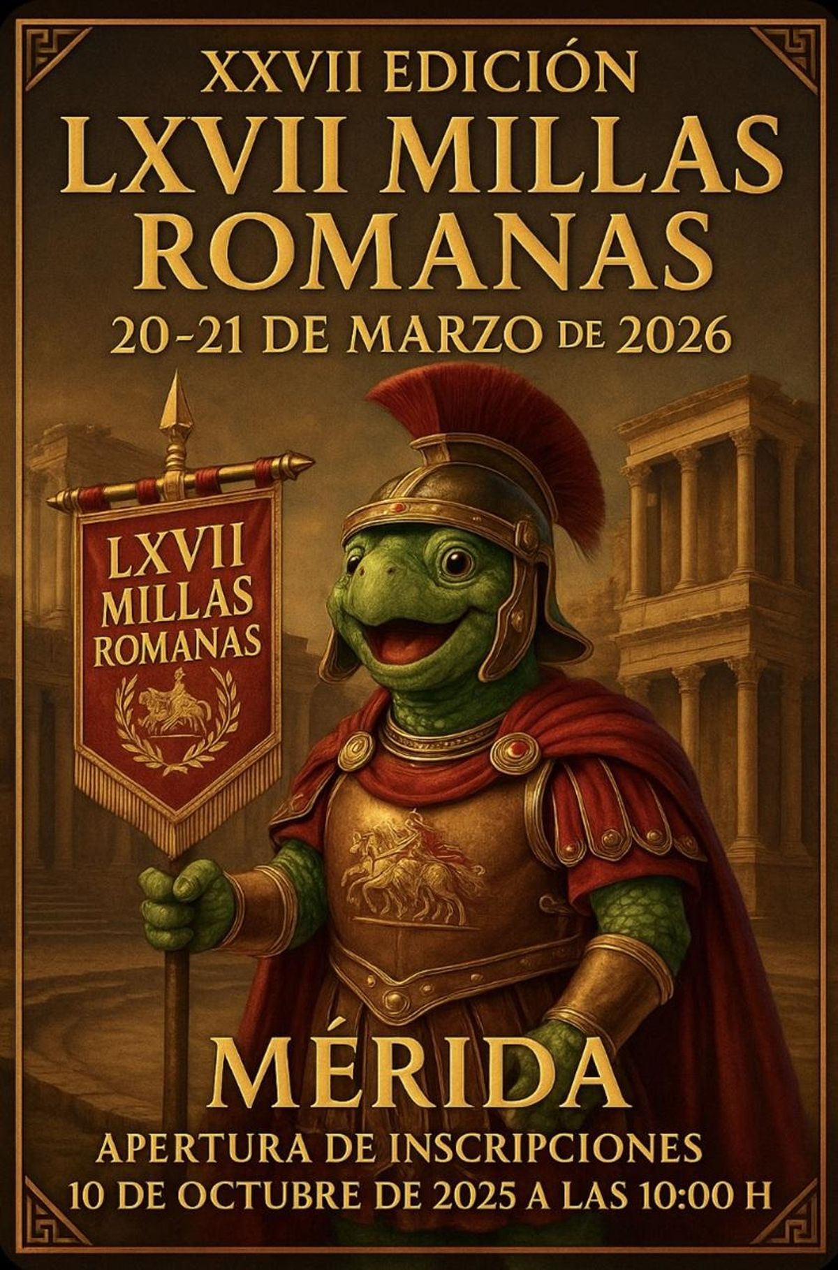 Cartel de la exigente prueba.