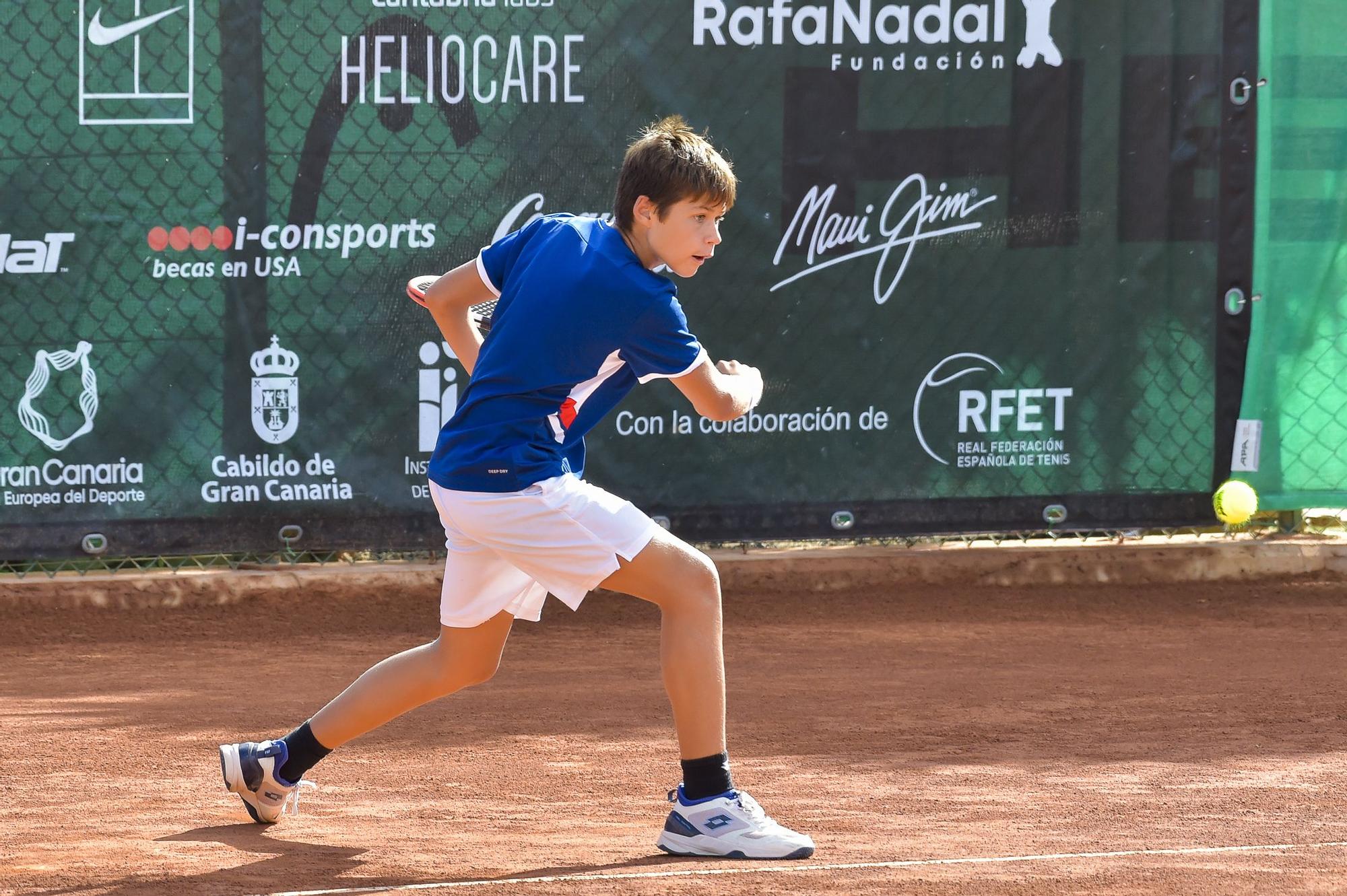 Jaime Alcaraz, hermano de Carlos, en el Rafal Nadal Tour By Santander 2023 que se juega en El Cortijo (Telde)