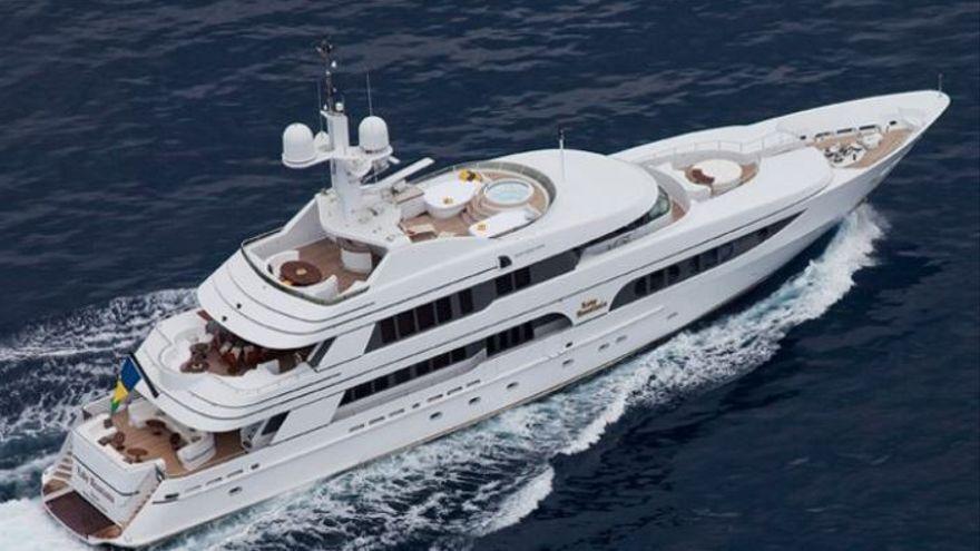 This is the yacht Lady Anastasia, owned by a Russian tycoon, which a Ukrainian sailor tried to sink in Mallorca out of revenge.  / YACHT CHARTER FLEET