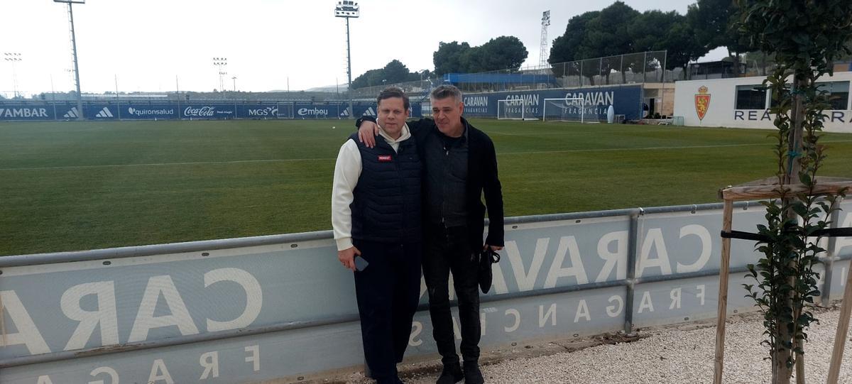 Radimov y Milosevic, en la Ciudad Deportiva este jueves.