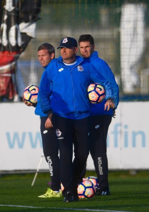 La afición apoya al Dépor antes del derbi