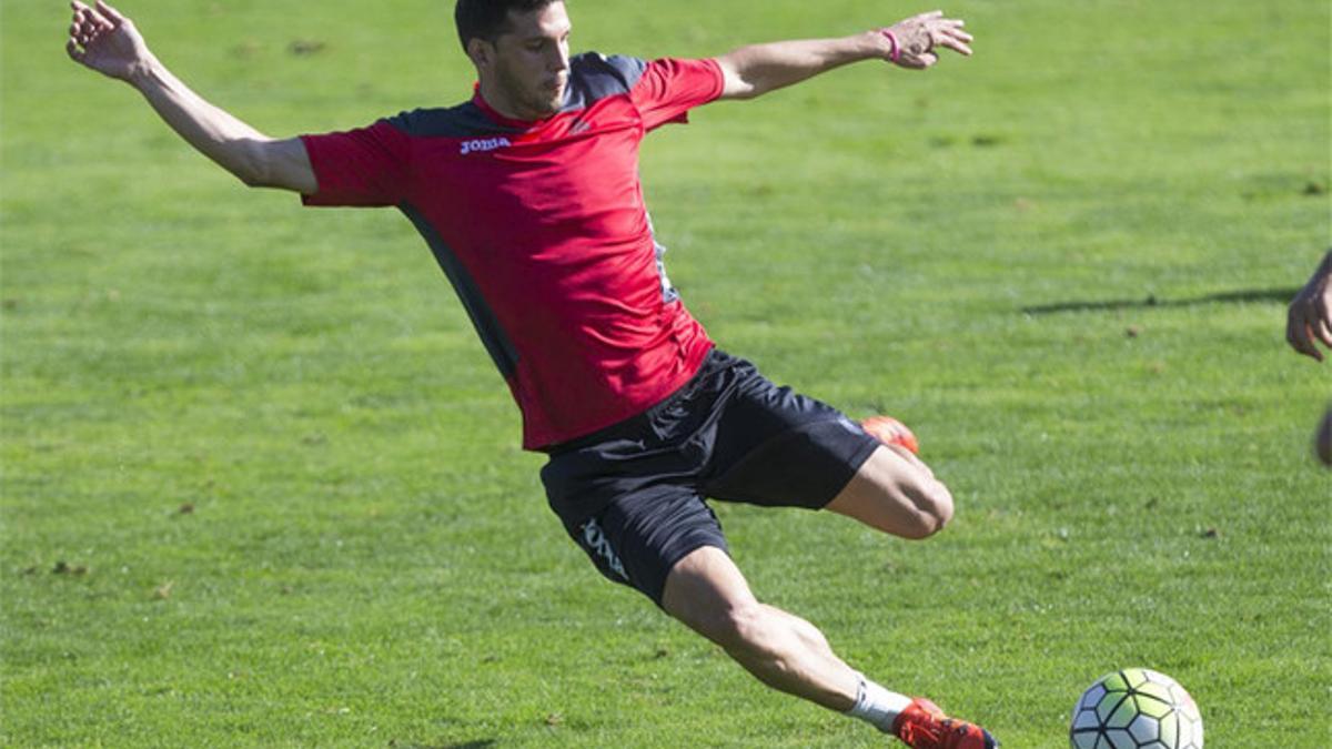 Javi López, en un entrenamiento