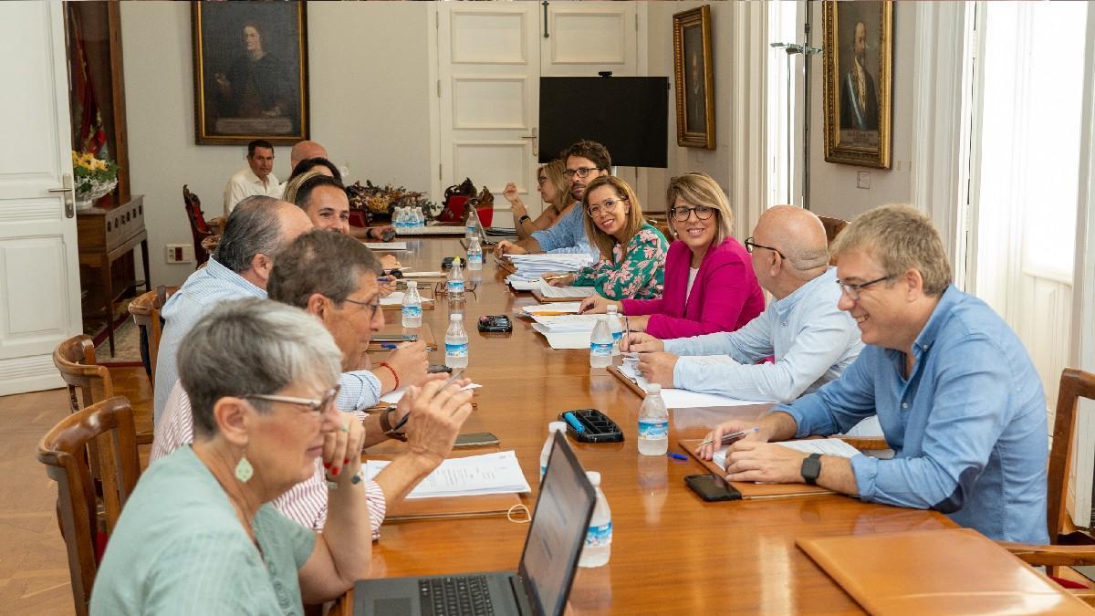 Reunión de la Junta de Gobierno Local, ayer.