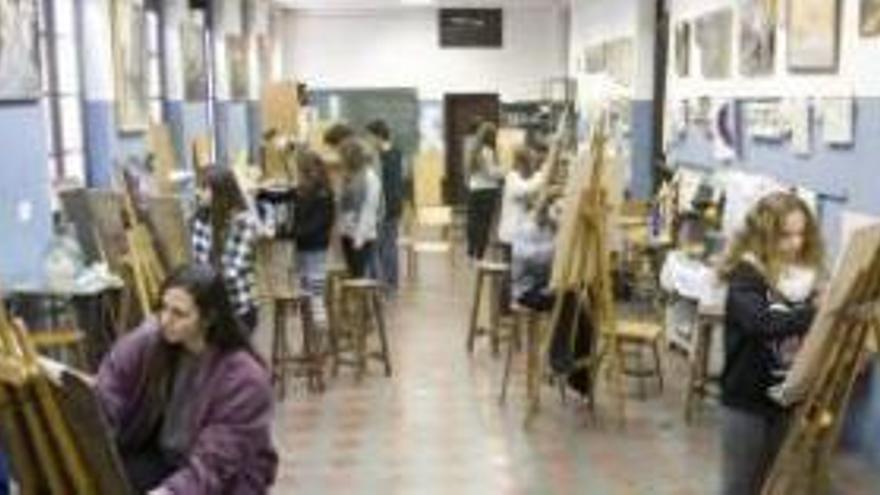 Aula del Bachillerato Artístico de las Escuelas de Artesanos.