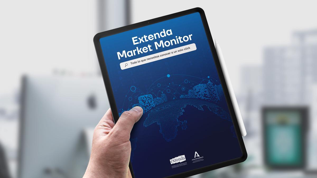 Un usuario del programa Extenda MArket Monitor accede a través de una tablet