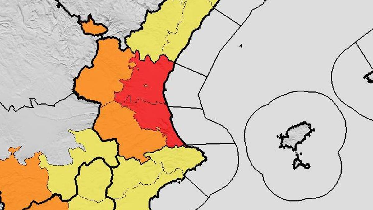 Alerta roja en Valencia para el domingo 14 de diciembre.