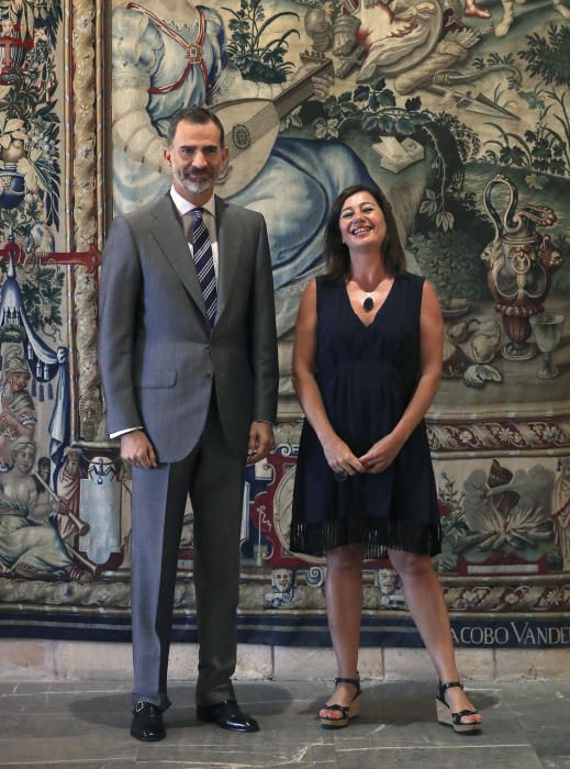 Der spanische Monarch hat am Freitag (28.7.) die balearische Ministerpräsidentin Francina Armengol, Parlamentspräsident Balti Picornell und Inselratspräsident Miquel Ensenyat empfangen.