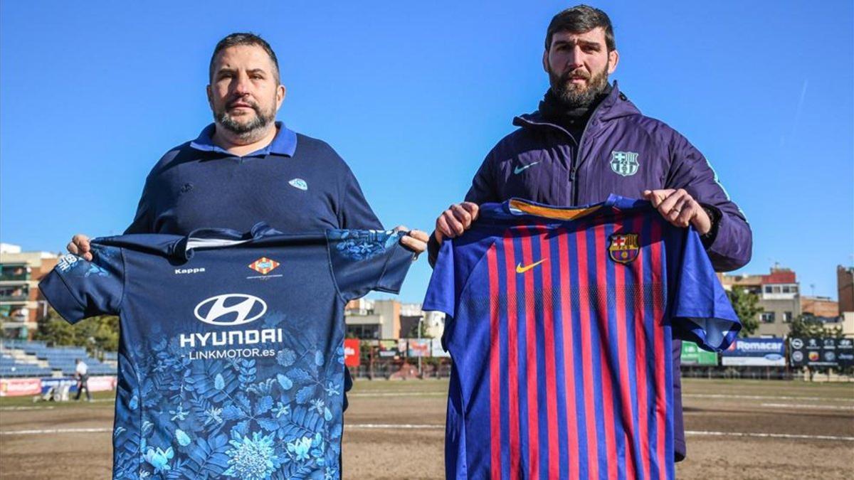 Los dos técnicos posaron antes del gran duelo