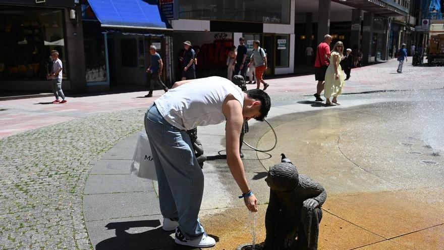 El calor pone a girar los ventiladores en Pontevedra