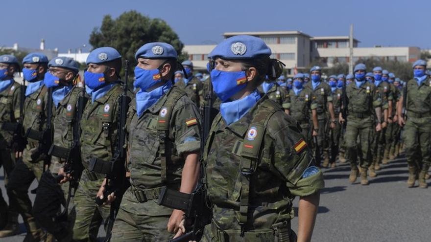 Despedida a militares que parten a Beirut en misión de Paz